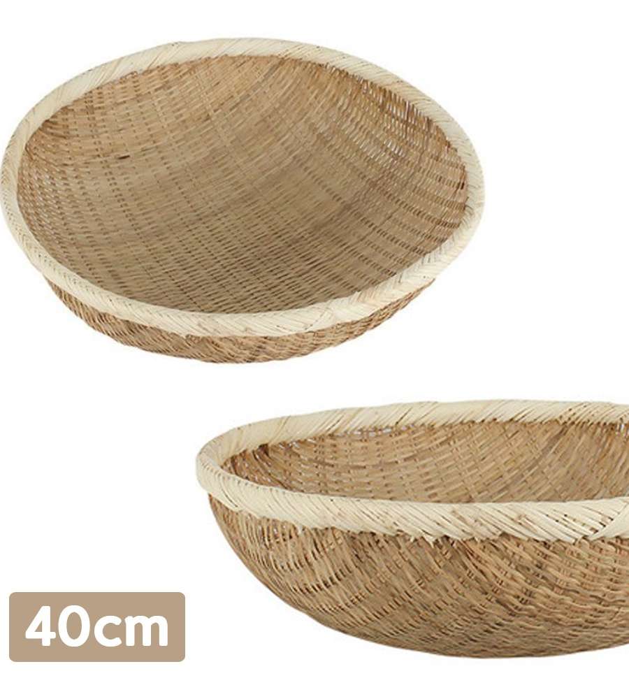 40cm Bamboo Ganggi Sokuri (Traditional Folk Craft Deep Basket)