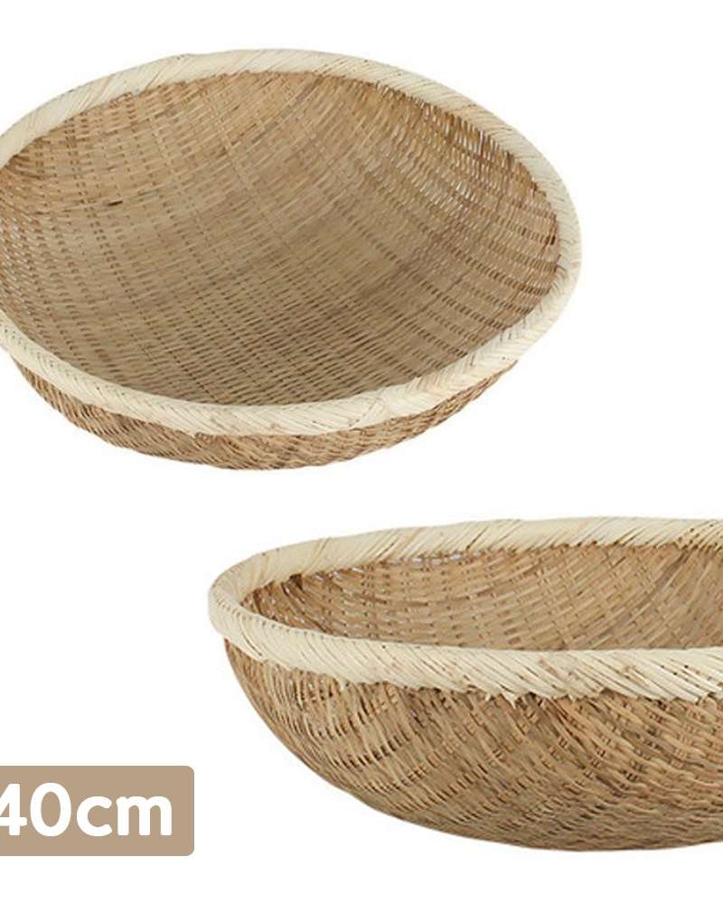 40cm Bamboo Ganggi Sokuri (Traditional Folk Craft Deep Basket)