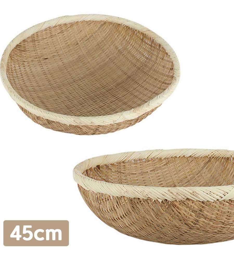 45cm Bamboo Traditional Steamer Basket (Deep Woven Basket)