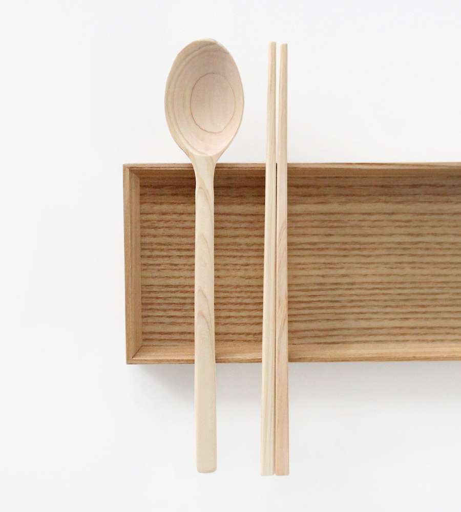 Korean Hinoki Cypress Wood Utensil Set | Wood Spoon Spoon Chopsticks
