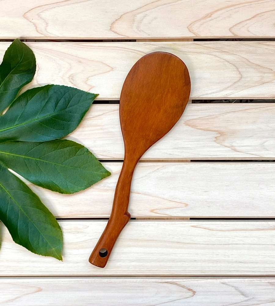 1P Nodal Rosewood Rice Paddle 23cm Wood Stir-fry Spatula Kitchen Tool