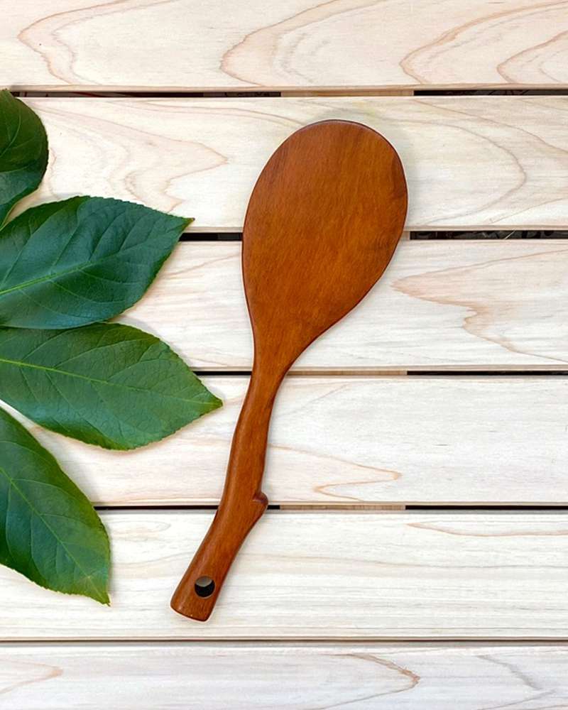 1P Nodal Rosewood Rice Paddle 23cm Wood Stir-fry Spatula Kitchen Tool