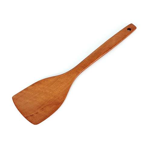 33 Rose Wood Straight Wooden Spatula | Wood Lacquer Stir-Fry Spatula