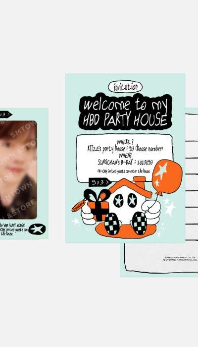 SUNGCHAN ARTIST BIRTHDAY PARTY CARD