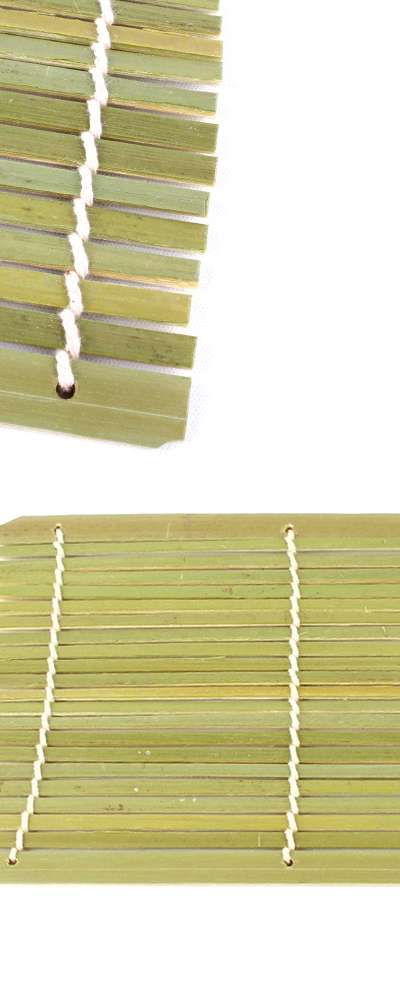 竹製角すだれ 18.5cm（めん台 揚げ物敷き そば台 海苔巻き用 日式料理 装飾小物）