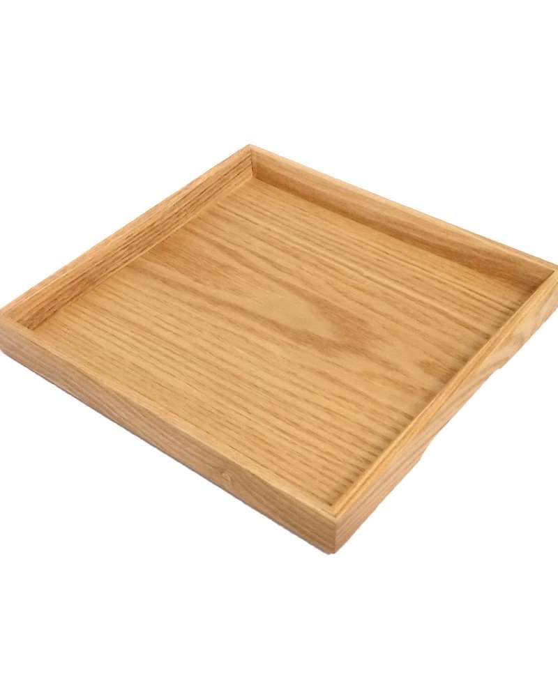 20cm Square Natural Tray | Wood Wooden Serving Plate