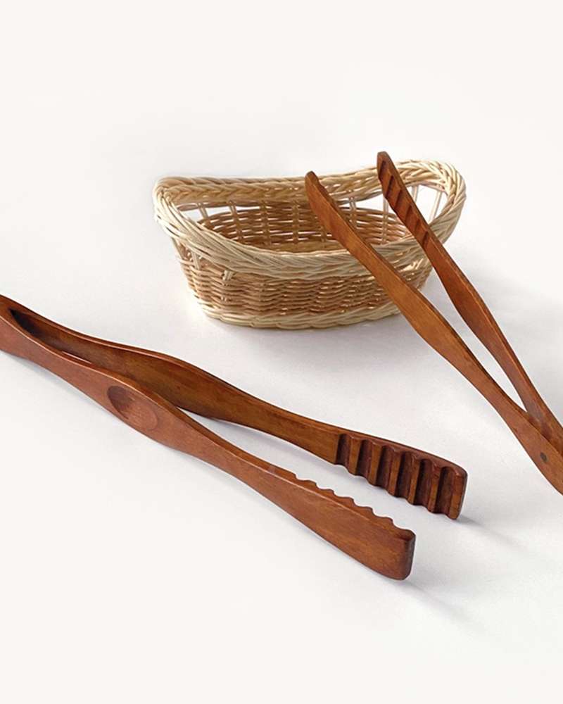 Rosewood Wooden Tongs Collection | Cooking Kitchen Camping Salad Buffet