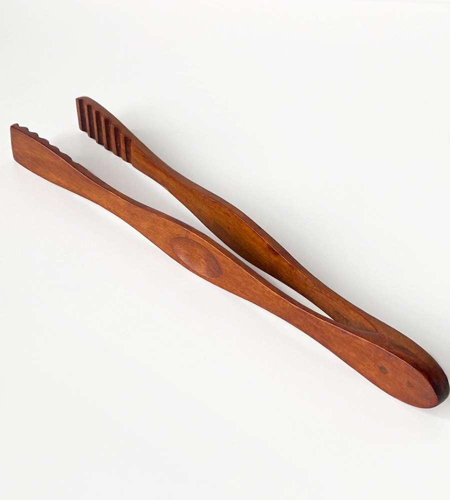 Rosewood Wooden Tongs L | Cooking Kitchen Camping Meat Chicken Buffet