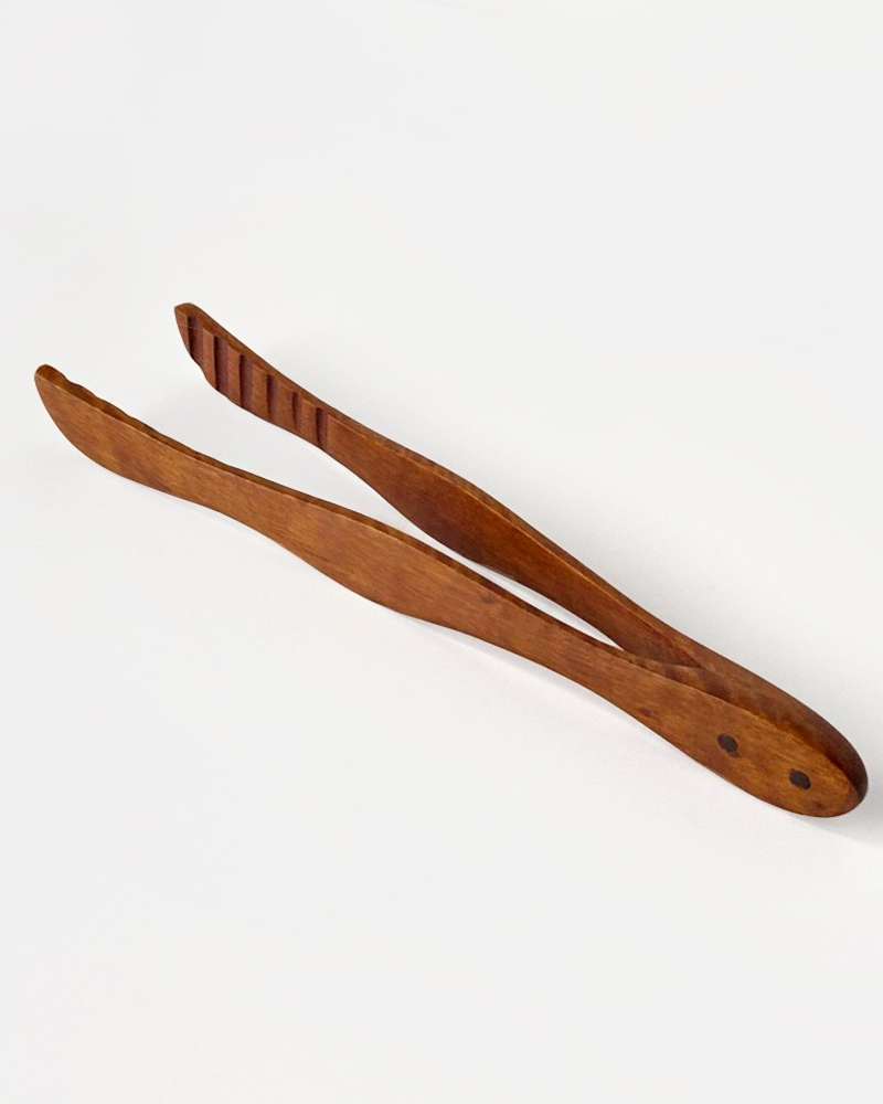 Rosewood Wooden Tongs M | Cooking Kitchen Camping Pasta Food Bread