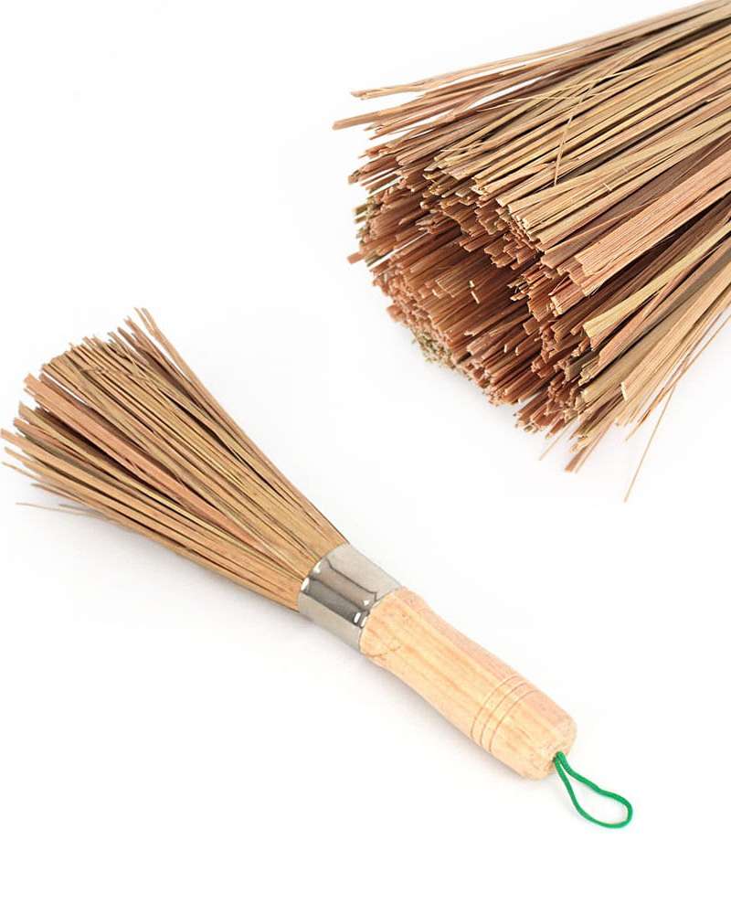 Bamboo Handle Pot Brush | Wok Brush for Commercial Restaurants, Home, Camping, and Chinese Kitchens Multi-Purpose Cleaning Brush