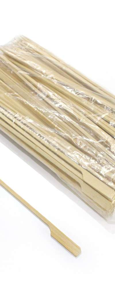25cm Bamboo Handle Skewer - Fruit Hamburger Sandwich Skewer Plastic-Wrapped Tanghulu Stick