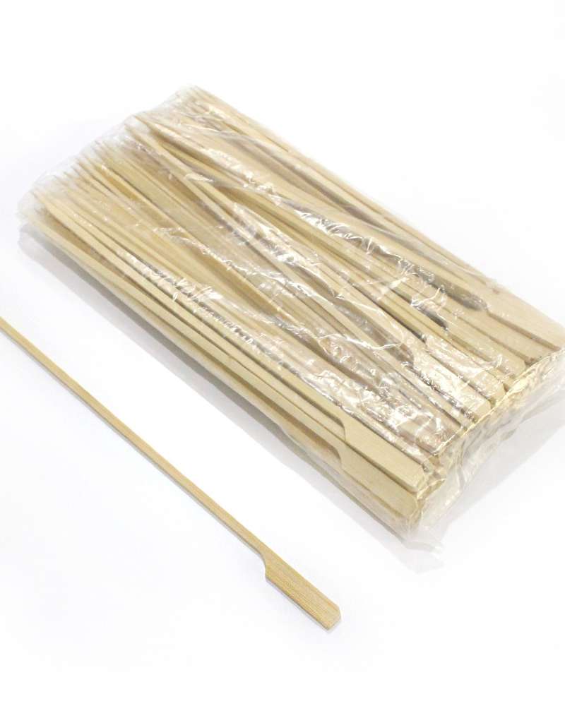 25cm Bamboo Handle Skewer - Fruit Hamburger Sandwich Skewer Plastic-Wrapped Tanghulu Stick
