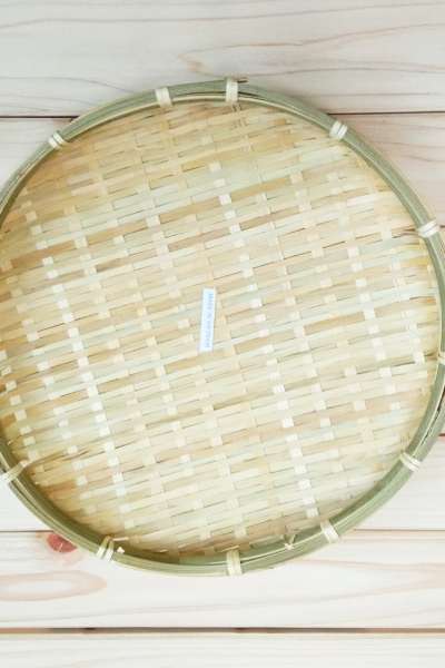 24cm Round Bamboo Strainer Basket Type B | Lettuce Sieve Basket