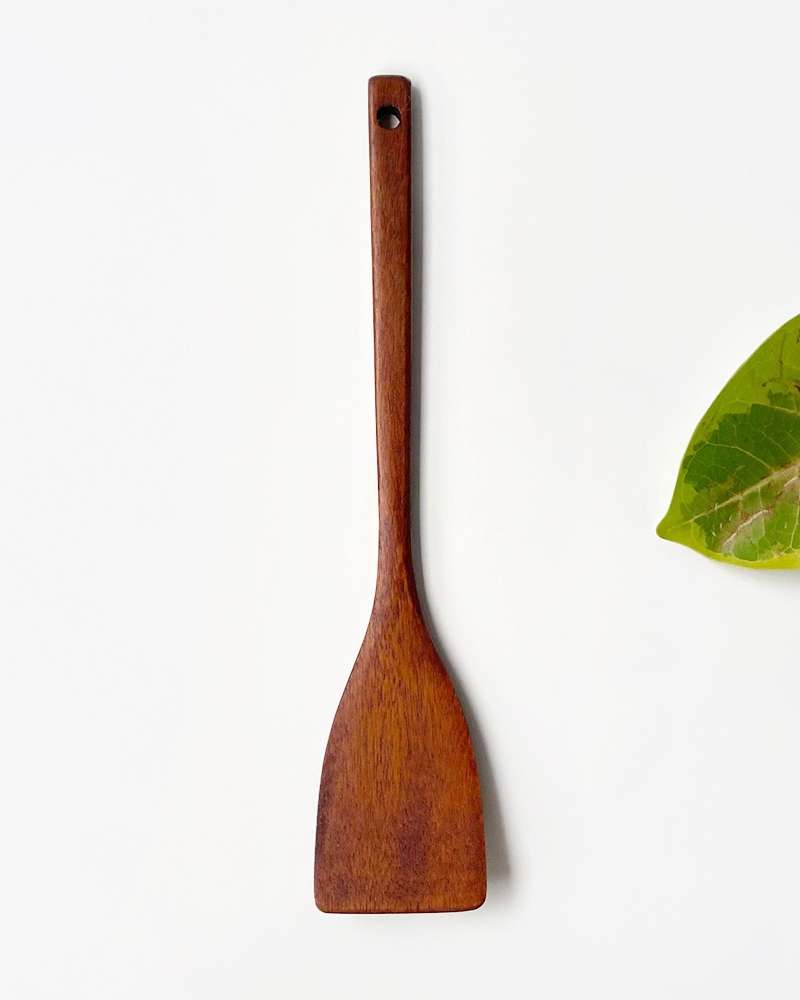 Camphor Wood Lacquered Small Spatula 25cm Wood Natural Material Full Flipper