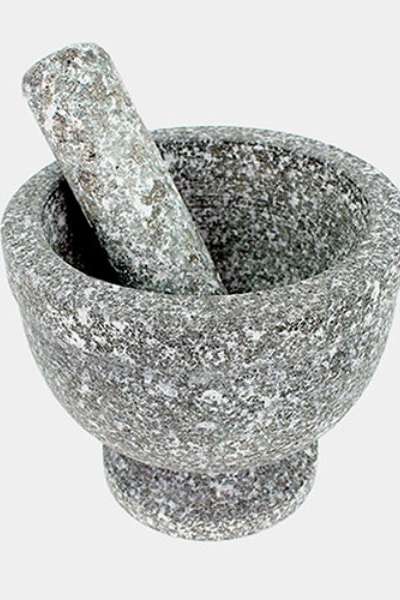 15cm 国産ミニ石臼 石杵セット | にんにく つぶし 刻み用
