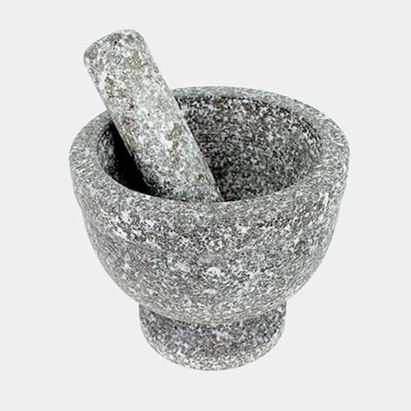 15cm Domestic Mini Stone Mortar and Pestle Set | Garlic Crushing Grinding