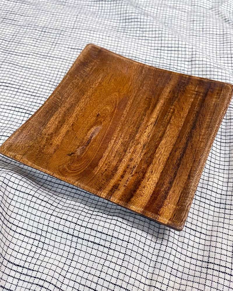 Edge Square Wood Plate 152 | Wood Snack and Appetizer Dish