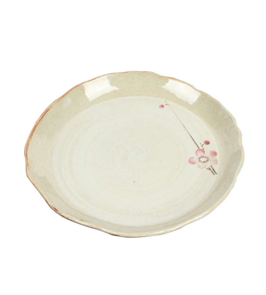 Buncheong Plum Blossom Round Buffet Plate Medium