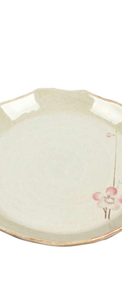粉青梅花丸ビュッフェ皿 小
