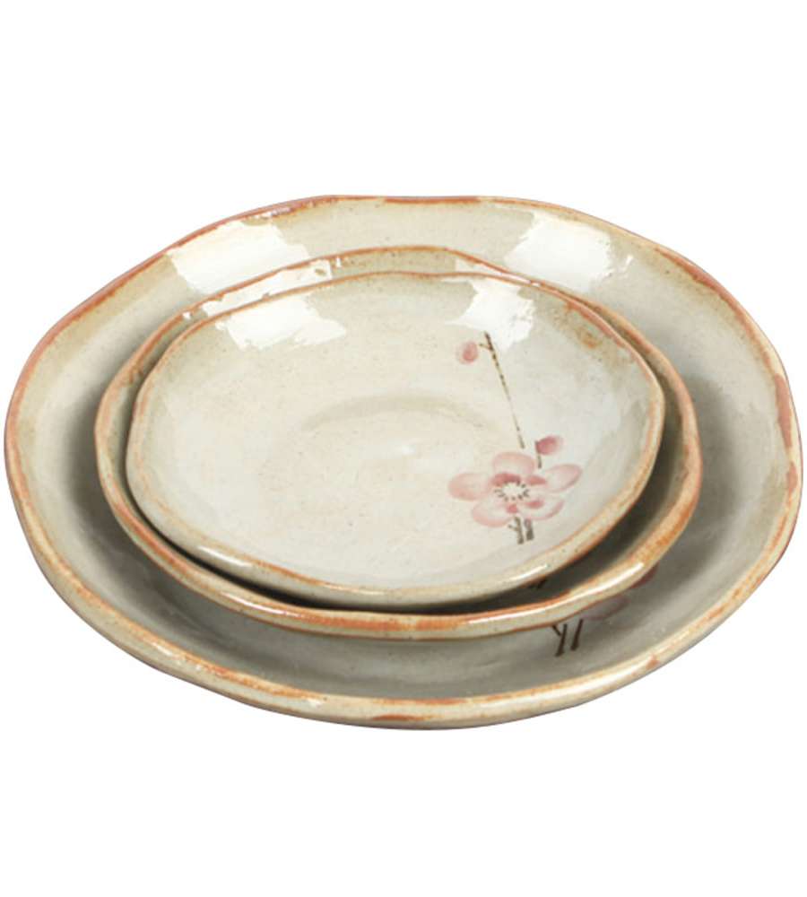 Buncheong Plum Blossom Dining Set (3-Piece)