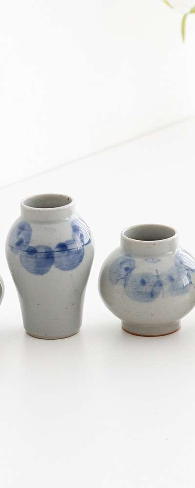 白磁 ミニチュア 蓮 花瓶 4種セット