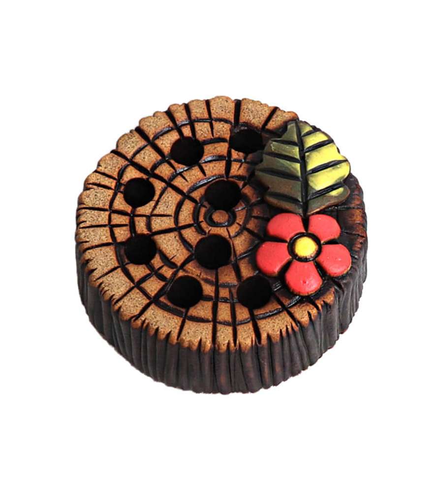 Wood Flower Arrangement Pin