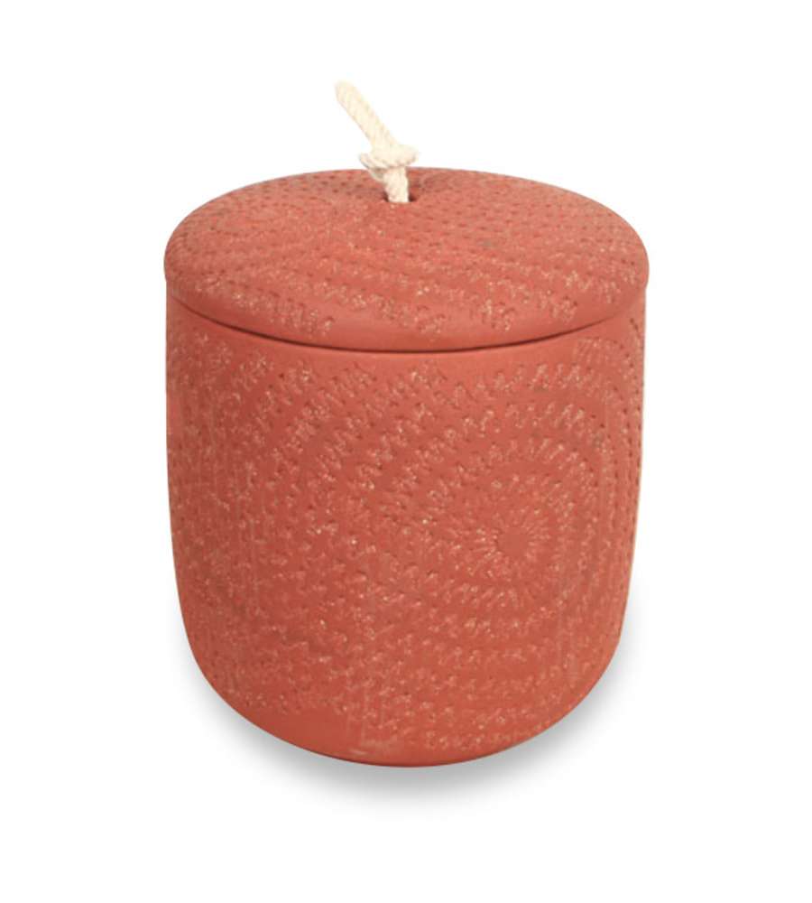 Yixing Red Clay Carved Grain Storage Jar and Puer Tea Container