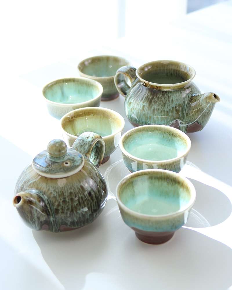 Temmoku Pu-erh Tea Ceramic Tea Set