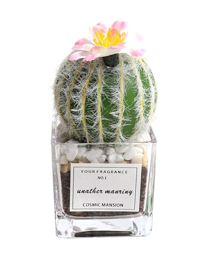 Gold and Yellow Ring Imitation Cactus Pot (1)