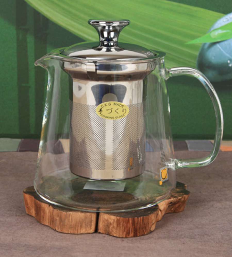 Chicaao Premium Beaker-Type Stainless Steel Infuser Teapot (480ml) CK-102AD