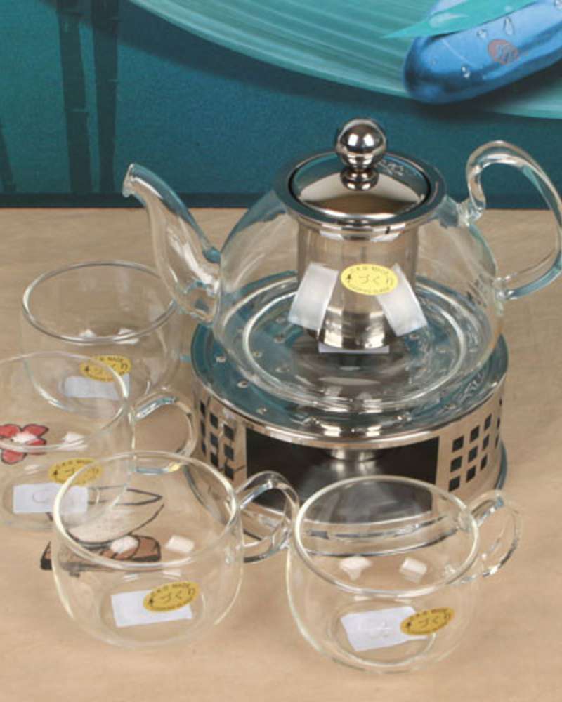 Chicao Stainless Steel Strainer Teapot Set (600ml)