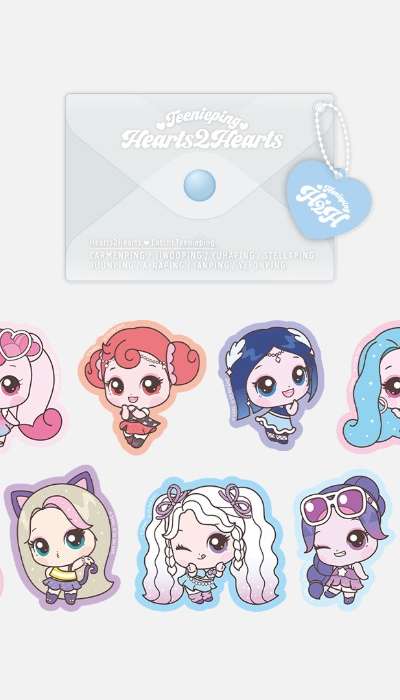Hearts2Hearts Teenieping X Hearts2Hearts - STICKER POUCH SET