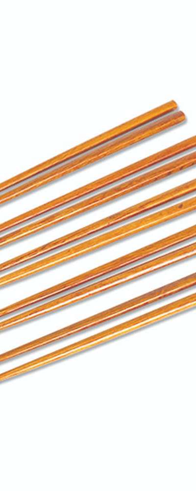 5P Natural Lacquer Wood Chopsticks Plain Design | Solid Wood