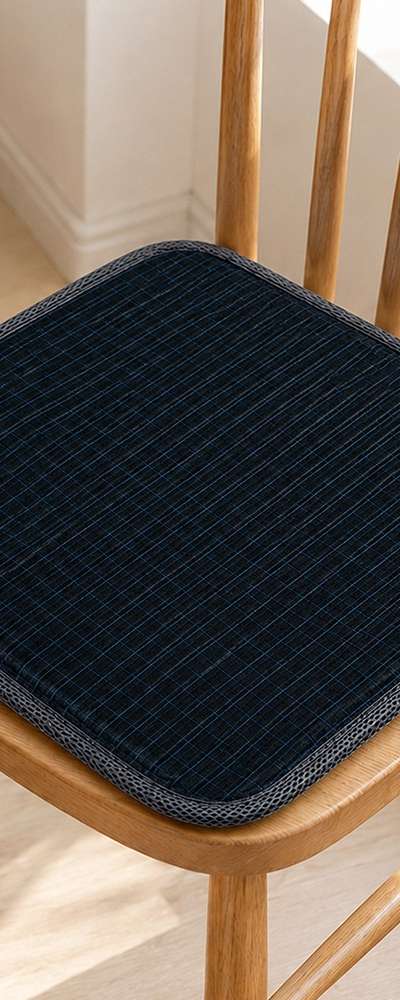 Blue Square Ventilated Cooling Seat Cushion (Summer Chair Office Student Cool Cushion Restaurant Vehicle Truck Taxi Guest Cushion)