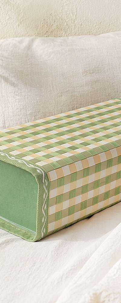 Cool Bamboo Square Pillow Check Pattern | Camping Car Camping Cool Pillow Health Group Gift Summer Breathable Pillow Hard Pillow