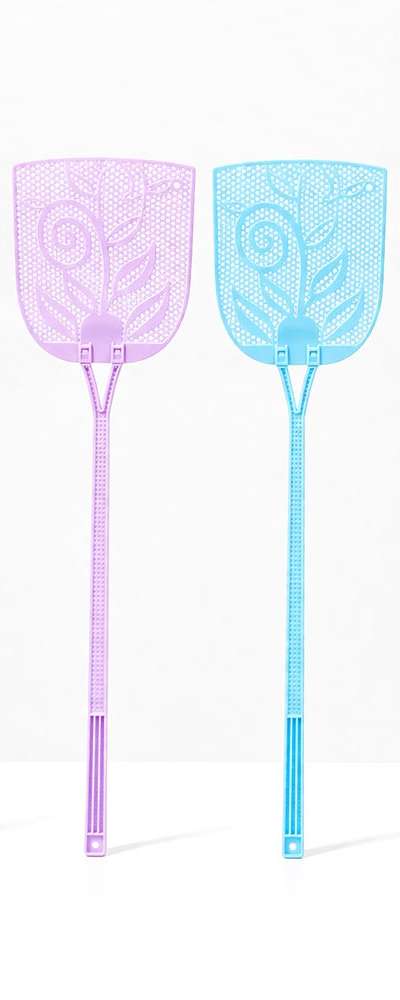 70cm カラーランダム 四角 ハエたたき 4P（夏 ハエ 害虫駆除 おばあちゃん家 プラスチック 高弾力 懐かしい 蚊たたき）