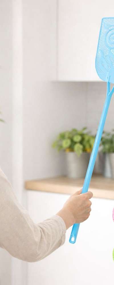 70cm カラーランダム スクエア ハエ叩き 1P