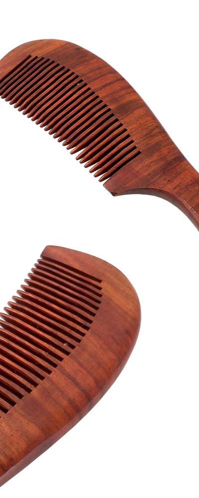 Whitewood Handle Comb - Fine Tooth Hair Brush, Natural Wood Comb