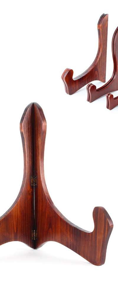 Wood Folding Easel Display Stand - Picture Frame Plate Holder