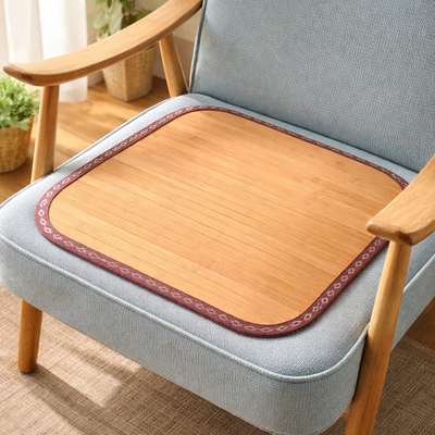 17mm Bamboo Seat Cushion Plain | Summer Breathable Mat Large Cushion Office Commercial Restaurant Guest Room Car Cool Cushion