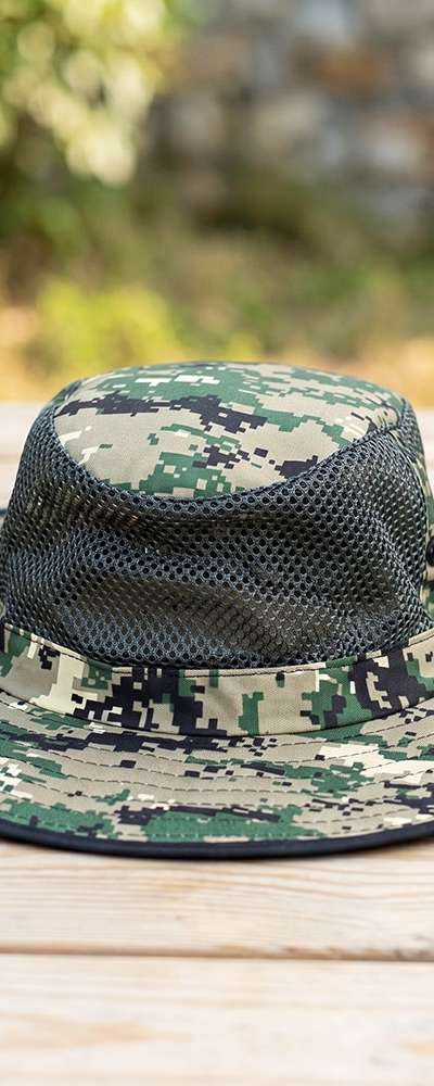 Zaitun Mesh Hat (Summer Brim Hat Jungle Safari Military Survival Hat UV Protection Fishing Work Cap)