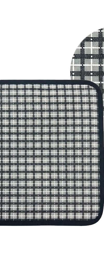 Gray Check Ventilated Seat Cushion (Cool Summer Chair Cushion for Office, Student, Restaurant, Vehicle, Forklift)