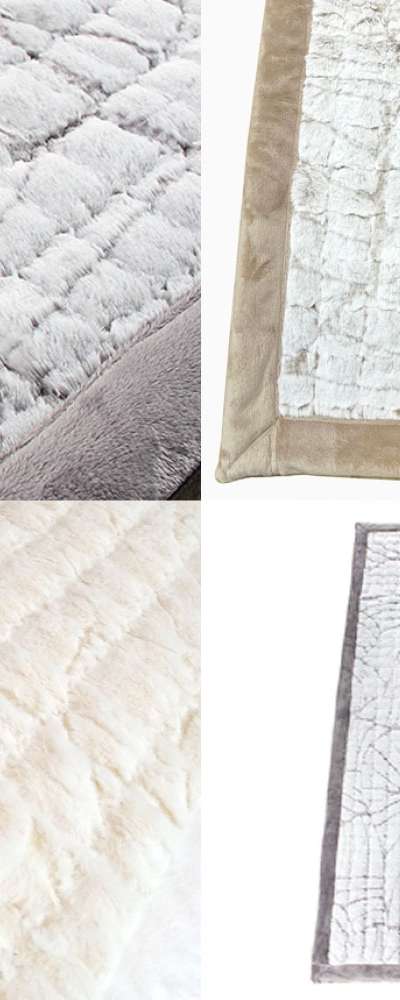 Soft Rabbit Fur Heated Bed Mat (Winter Microfiber Pad for Heated Beds Bedroom Living Room Single Size Bed Pad)