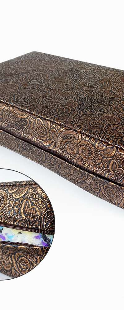 Domestic Jjimjilbang Pillow Rose (Faux Leather Rest Area Sauna Sponge Pillow Dorm Traditional Medicine Clinic Hospital Square Pillow)