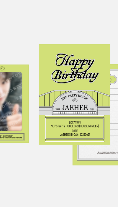 JAEHEE ARTIST BIRTHDAY PARTY CARD