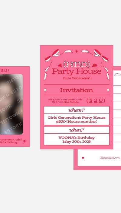 YOONA ARTIST BIRTHDAY PARTY CARD