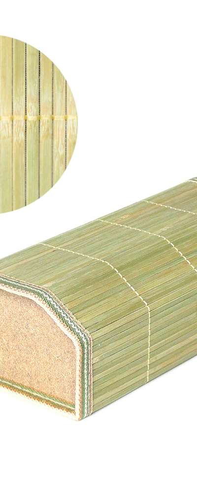 Simple Blue Hexagonal Semi-Circle Bamboo Pillow (Cool Ventilating Pillow for Summer Camping Health Pillow Filial Gift)