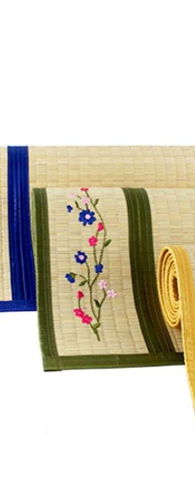 L Imported Wing-Shaped Natural Rush Mat (Traditional Ancestral Ritual Mat, Ceremonial Offering Mat, Living Room Mat, Summer Mat)