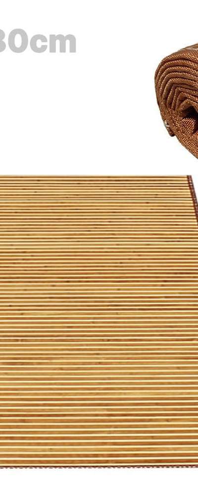 2-Person Two-Tone Bamboo Mat 17mm (Cool Bed Bamboo Mat Breathable Summer Mat Carpet Double Mat)