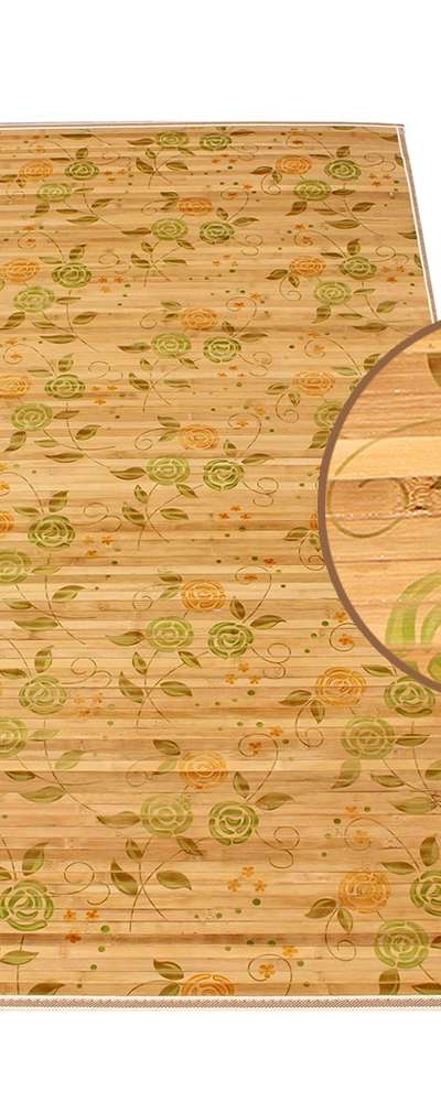Single-Person Bamboo Flower Sleeping Mat 17mm (Cooling Bed Mat | Breathable Summer Mat | Carpet | Woven Mat | Single Mat)